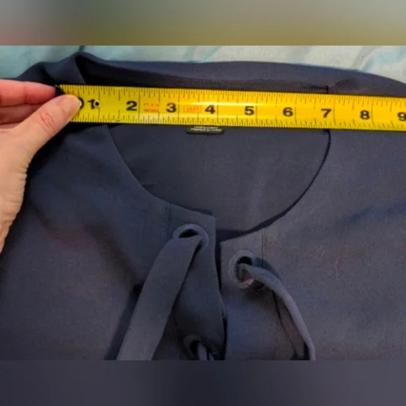 Club Monaco Navy Blue Lace-Up T-shirt Dress - Picture 8 of 8